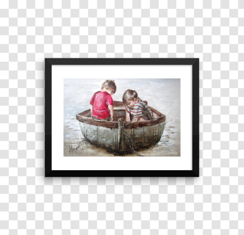 Paper Printing Canvas Print Ink Painting - Picture Frame - Boat Transparent PNG