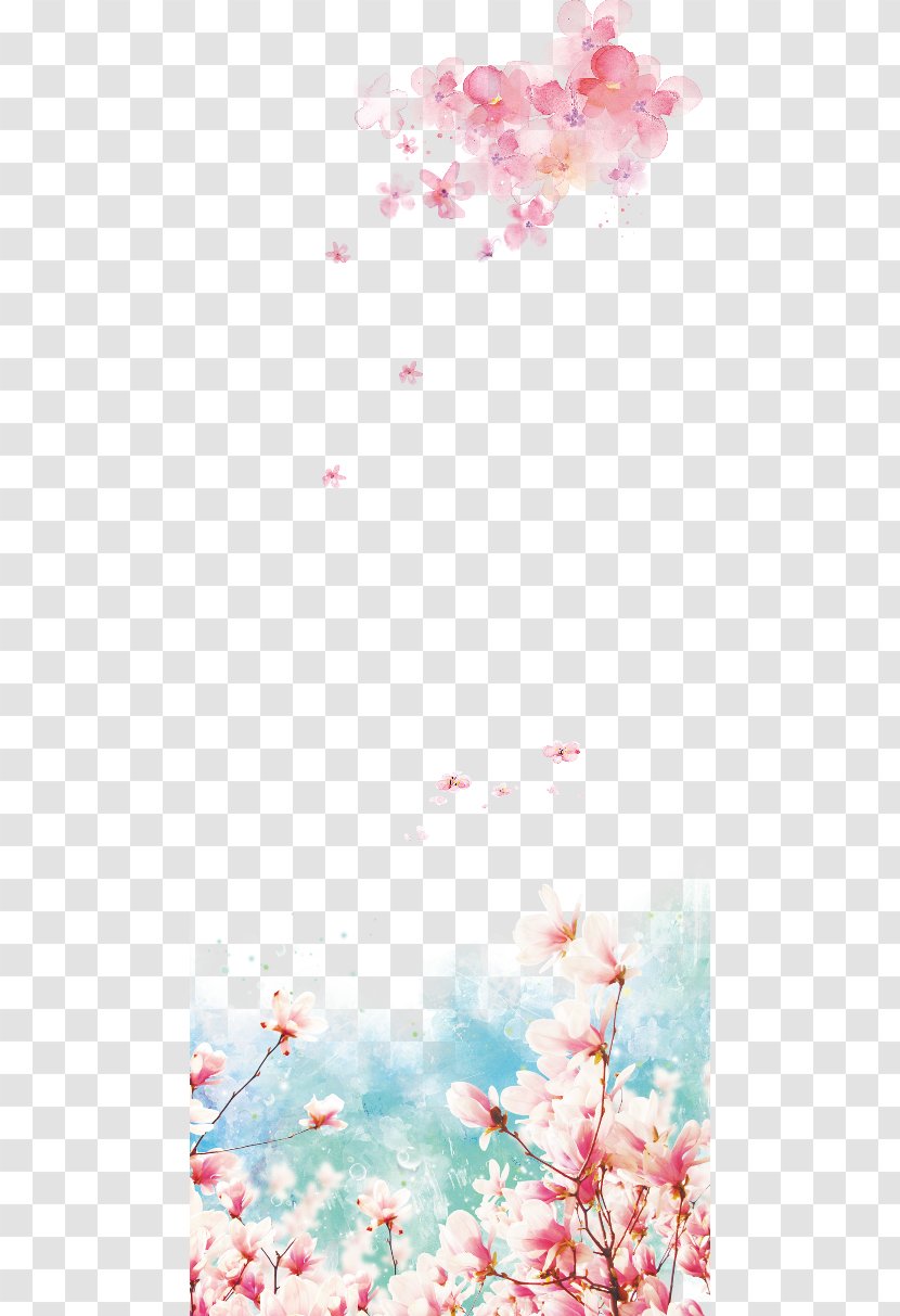 Pink Flowers - Cherry Blossom - Flower Transparent PNG