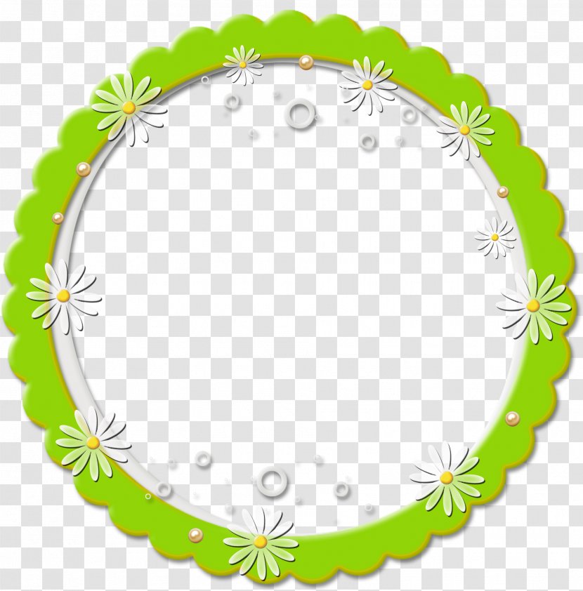 Palm Springs Coachella Valley The Desert Sun Birthday - Border - Round Green Frame With Flowers Transparent PNG