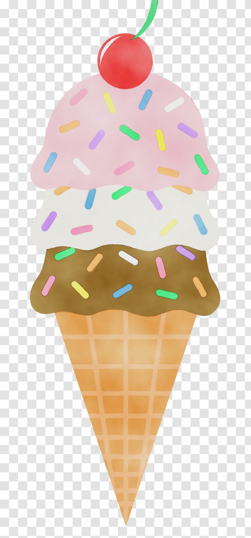 Ice Cream Cone Background - Frozen Dessert - Chocolate Dondurma Transparent PNG