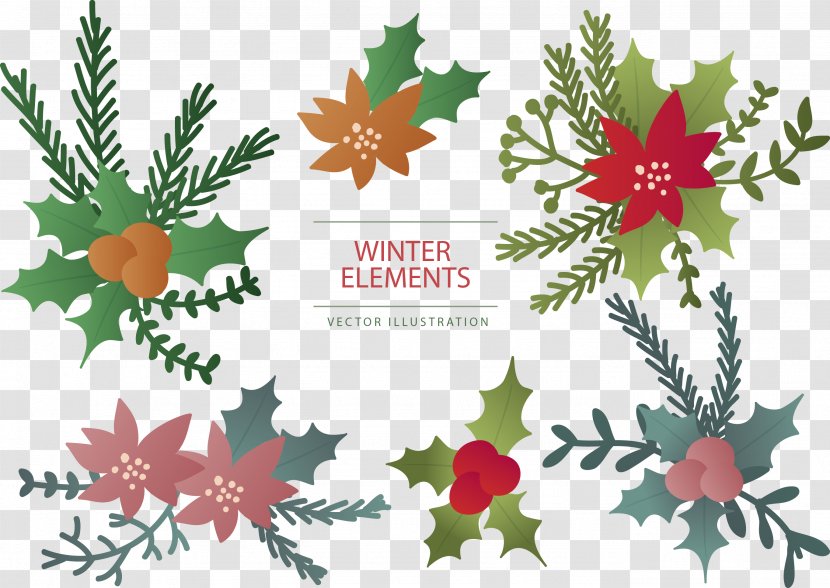 Leaf Christmas Ornament - Tree - Vector Winter Elements Transparent PNG