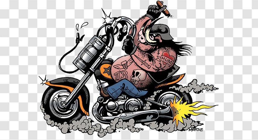 Boss Hogg Drawing Image Illustration Cartoon - Painting - Panhead Chopper Transparent PNG