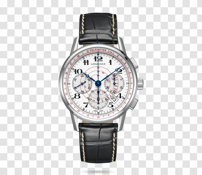 Longines Automatic Watch Chronograph Tachymeter - Luneta - Black Men's Watches Male Transparent PNG