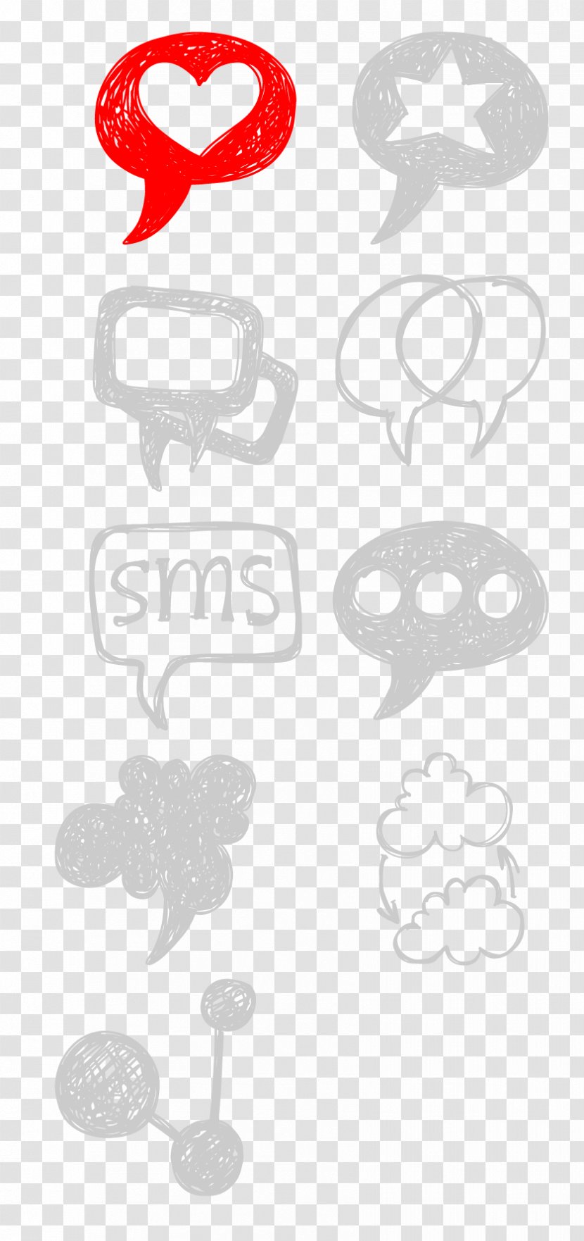 Download Icon - Online Chat - Vector Painted Chalk Transparent PNG
