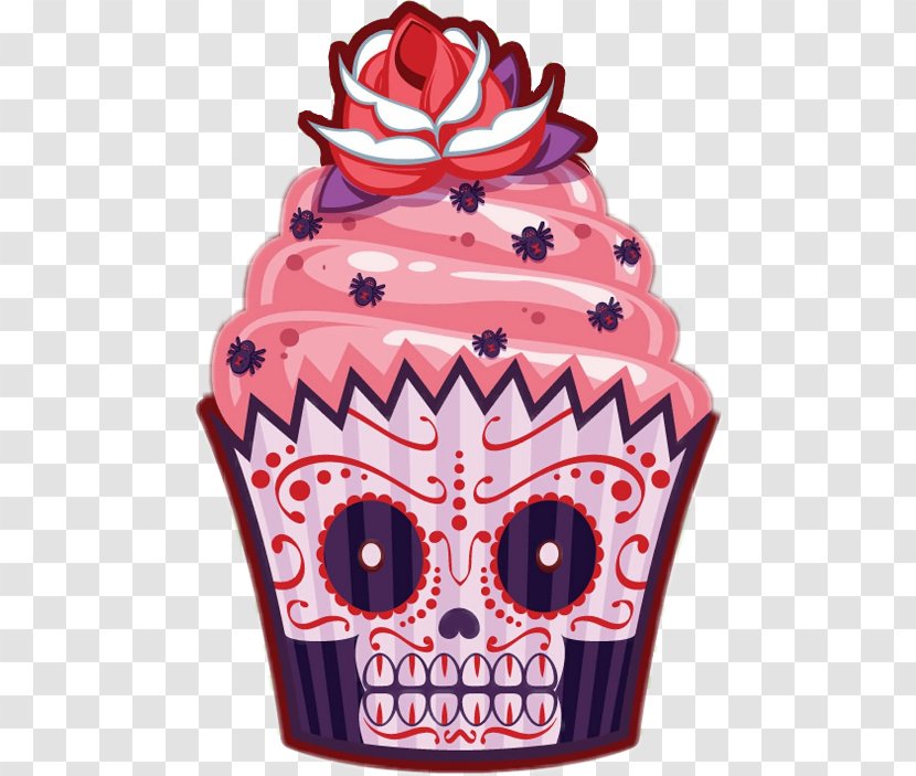 Abziehtattoo Flash Calavera Cupcake Transparent PNG