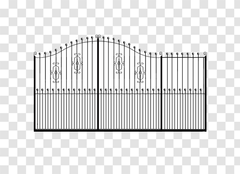 Fence Electric Gates Material Wrought Iron - Made To Measure - Sliding Gate Transparent PNG