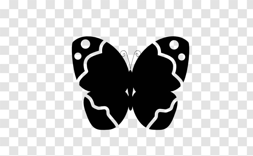 Monarch Butterfly Silhouette Brush-footed Butterflies Black - Monochrome Transparent PNG