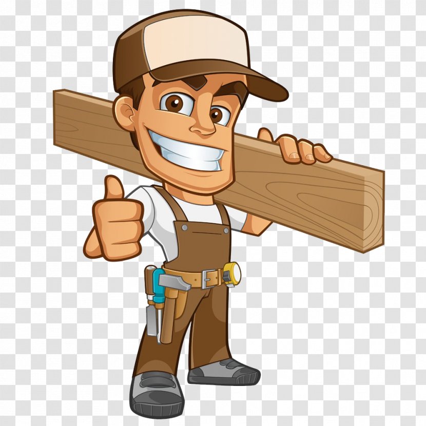 Carpenter Joiner Clip Art - A Man Carrying Wood Transparent PNG