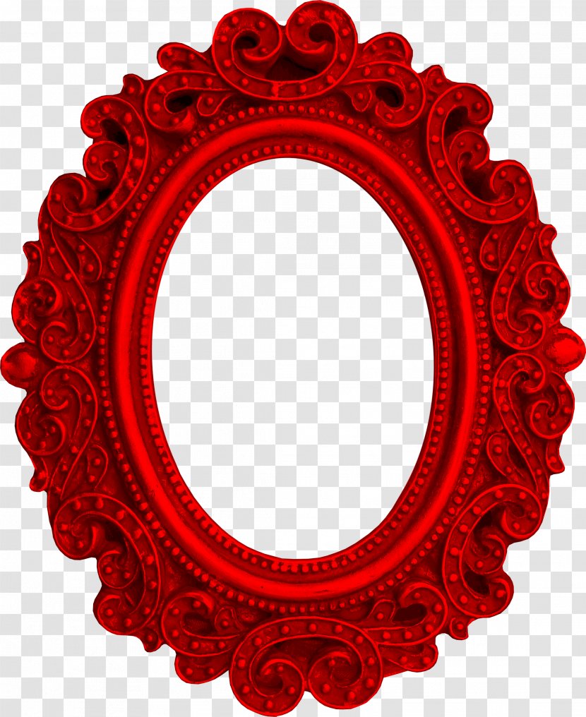 Picture Frames Red Oval - рамка Transparent PNG