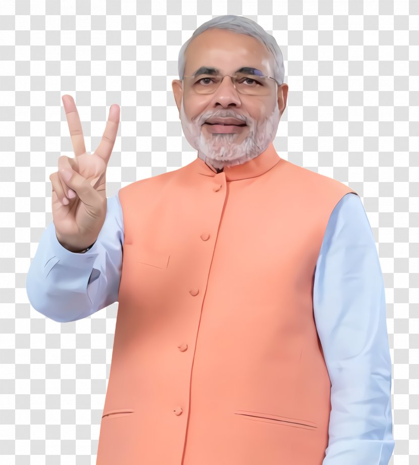 Modi Cartoon - Indian 10rupee Note - Sign Language Hand Transparent PNG