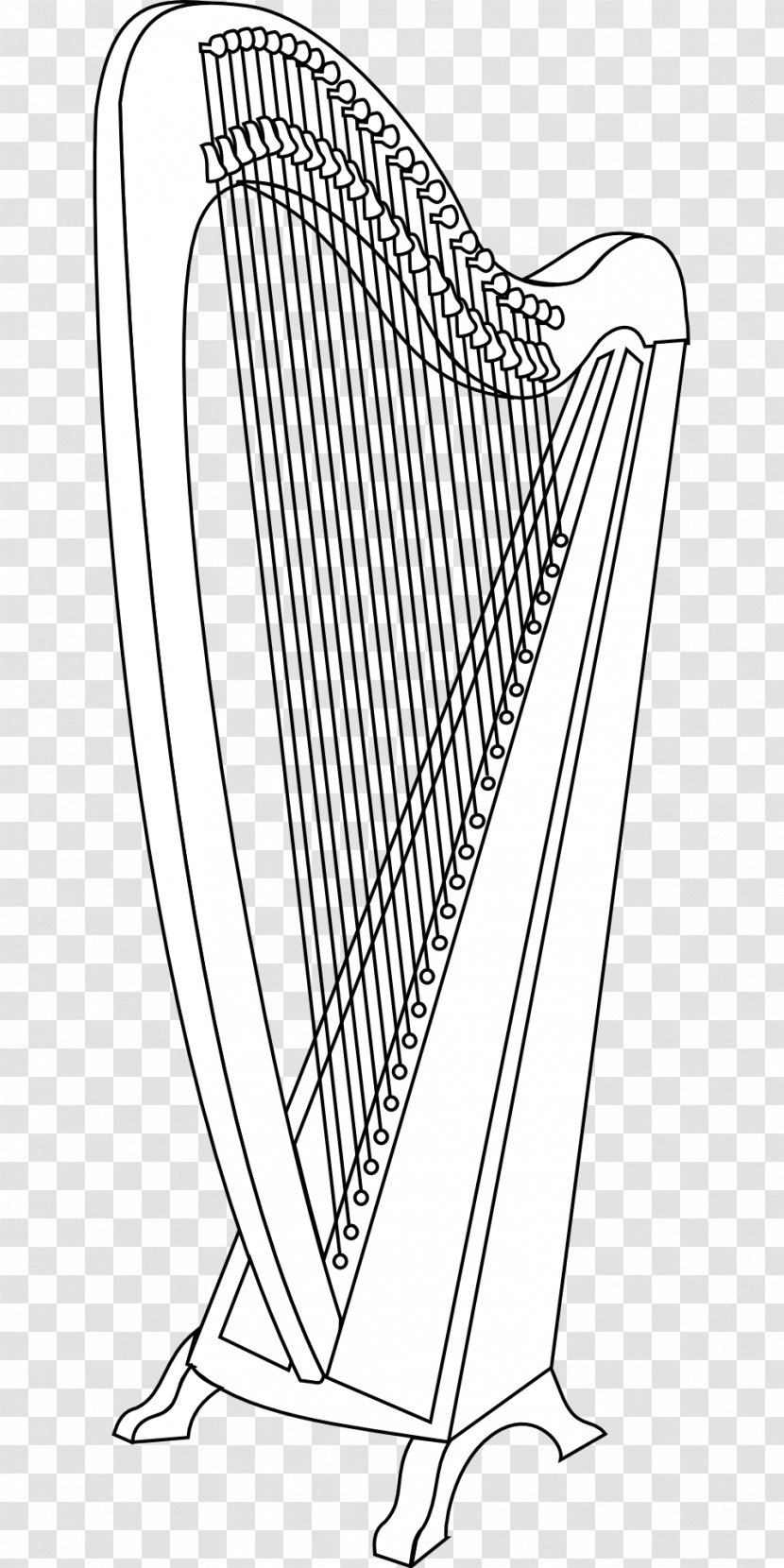 Celtic Harp Musical Instruments - Flower Transparent PNG