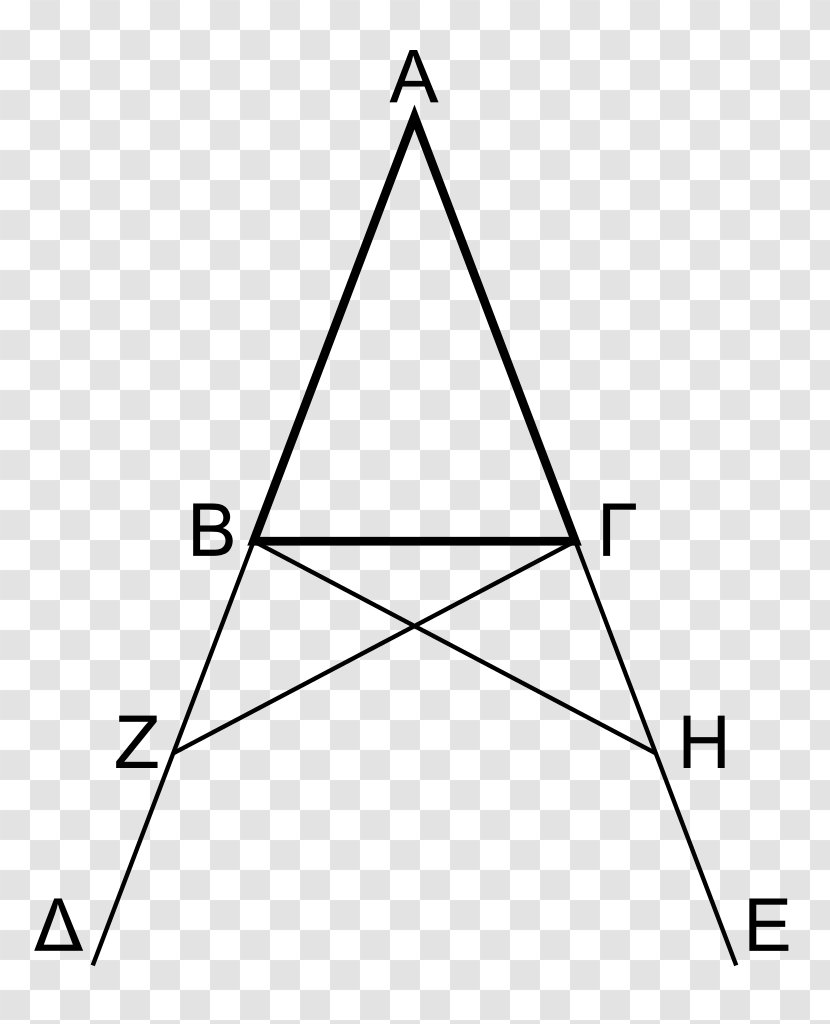 Euclid's Elements Triangle Pons Asinorum Euclidean Geometry - Isosceles Transparent PNG