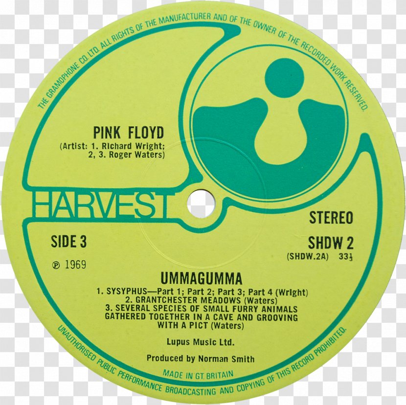 Pink Floyd Atom Heart Mother Quadraphonic Sound Harvest Records Stormcock - Album Cover - Atlantic Logo Transparent PNG