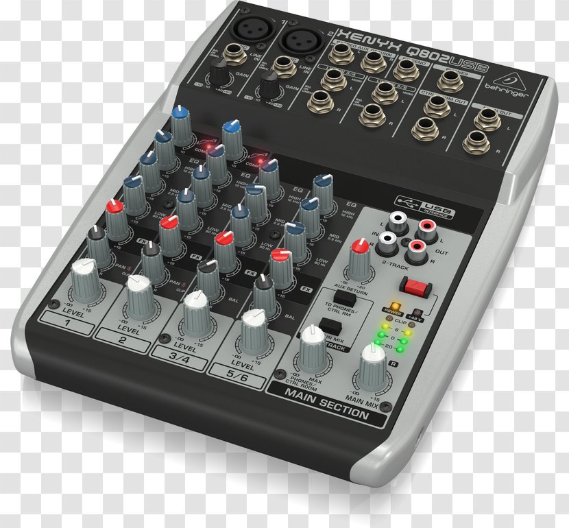 Audio Mixers Microphone Behringer Xenyx Q802USB 302USB - Mixer - Digital Japanese Instruments Transparent PNG