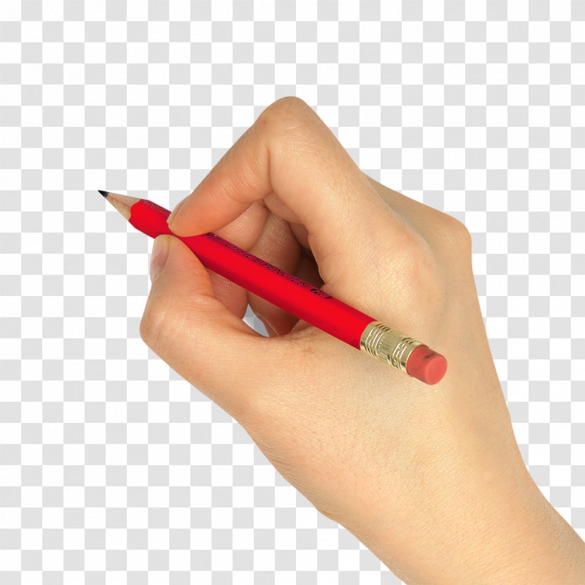 Pencil Hand - Nail - Right To Pull The Material Penned Free Transparent PNG