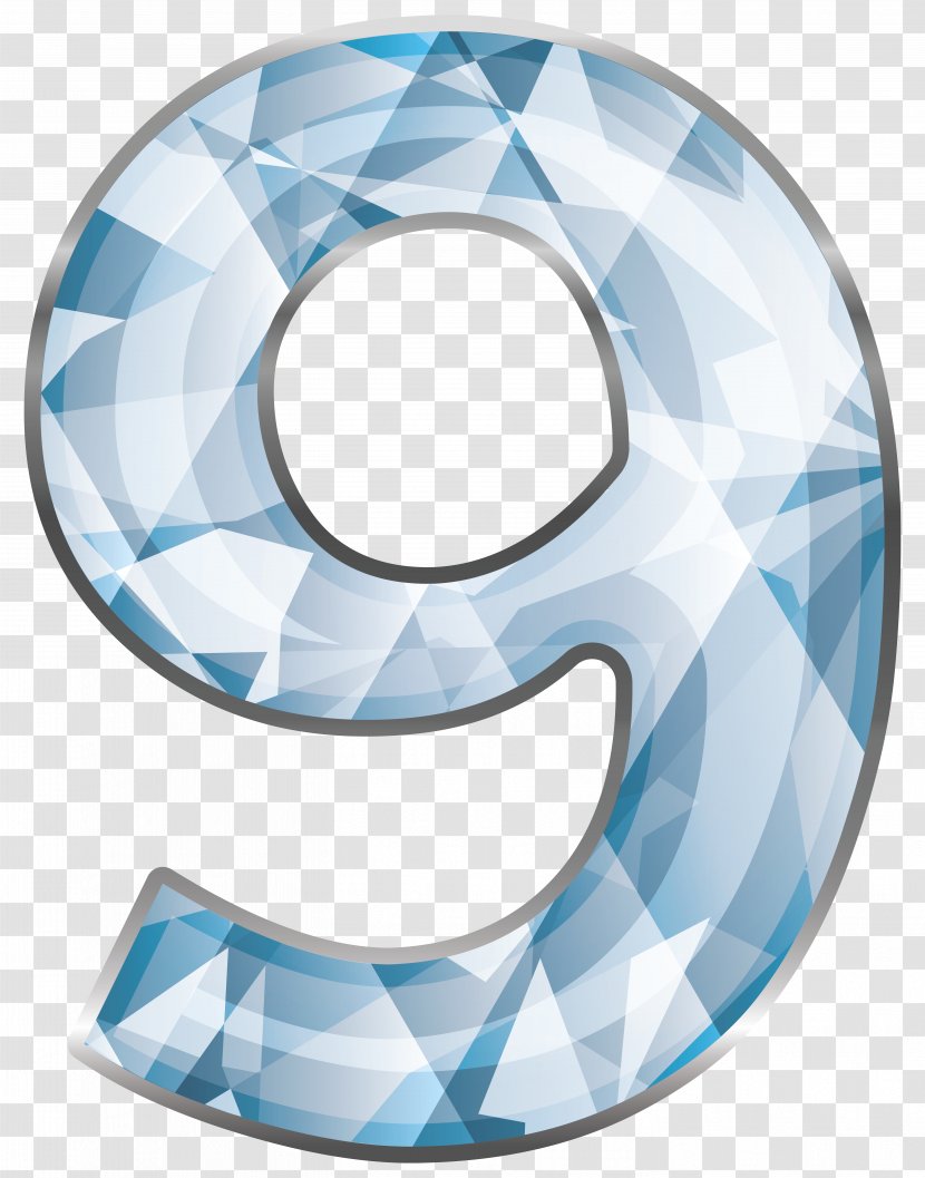 Numerical Digit Download Clip Art - Crystal Number Nine Clipart Image Transparent PNG