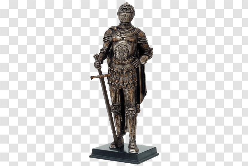 Plate Armour Sculpture Knight Statue - Components Of Medieval Transparent PNG