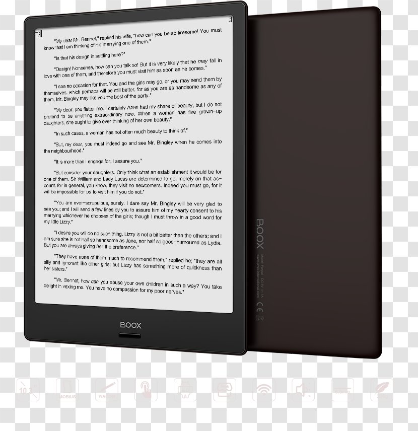 Comparison Of E-readers Boox Sony Reader E Ink - Android Transparent PNG