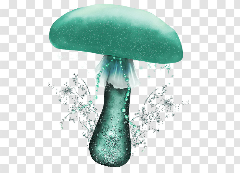 Mushroom Green Turquoise Edible Mushroom Plant Transparent PNG