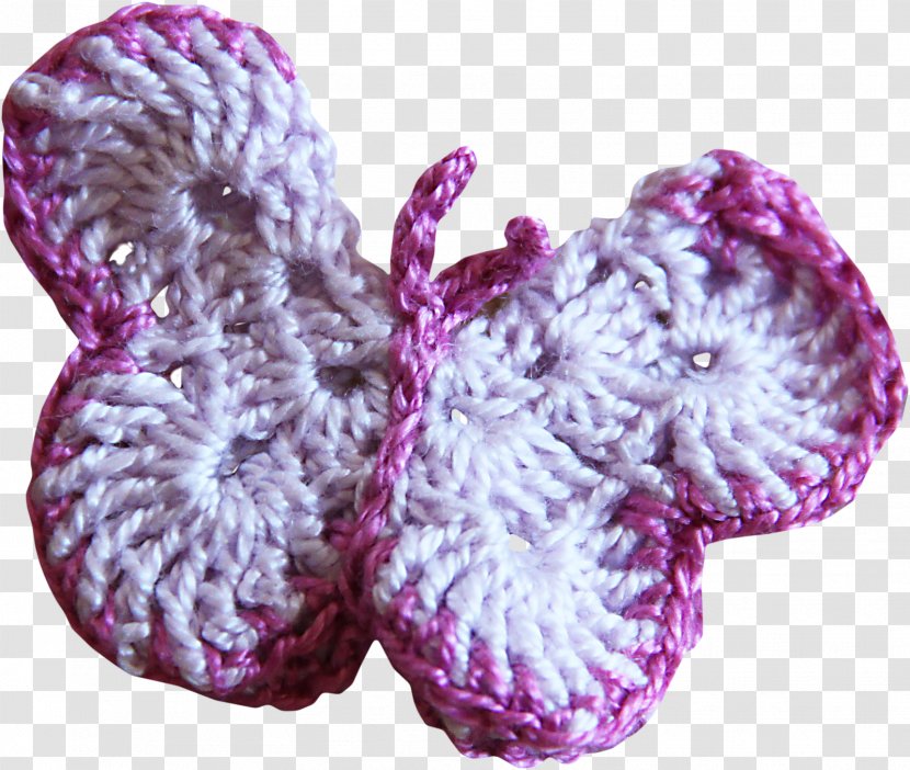 Crochet Lilac Wool - Moths And Butterflies Transparent PNG