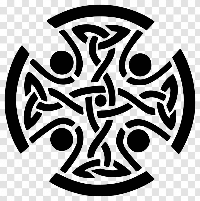 Celtic Art Knot Celts - Black And White - Cross Transparent PNG