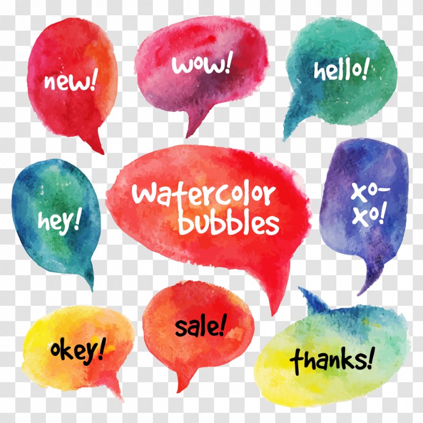 Vector Graphics Illustration Watercolor Painting Speech Balloon - Stock Photography - Boubles Transparent PNG