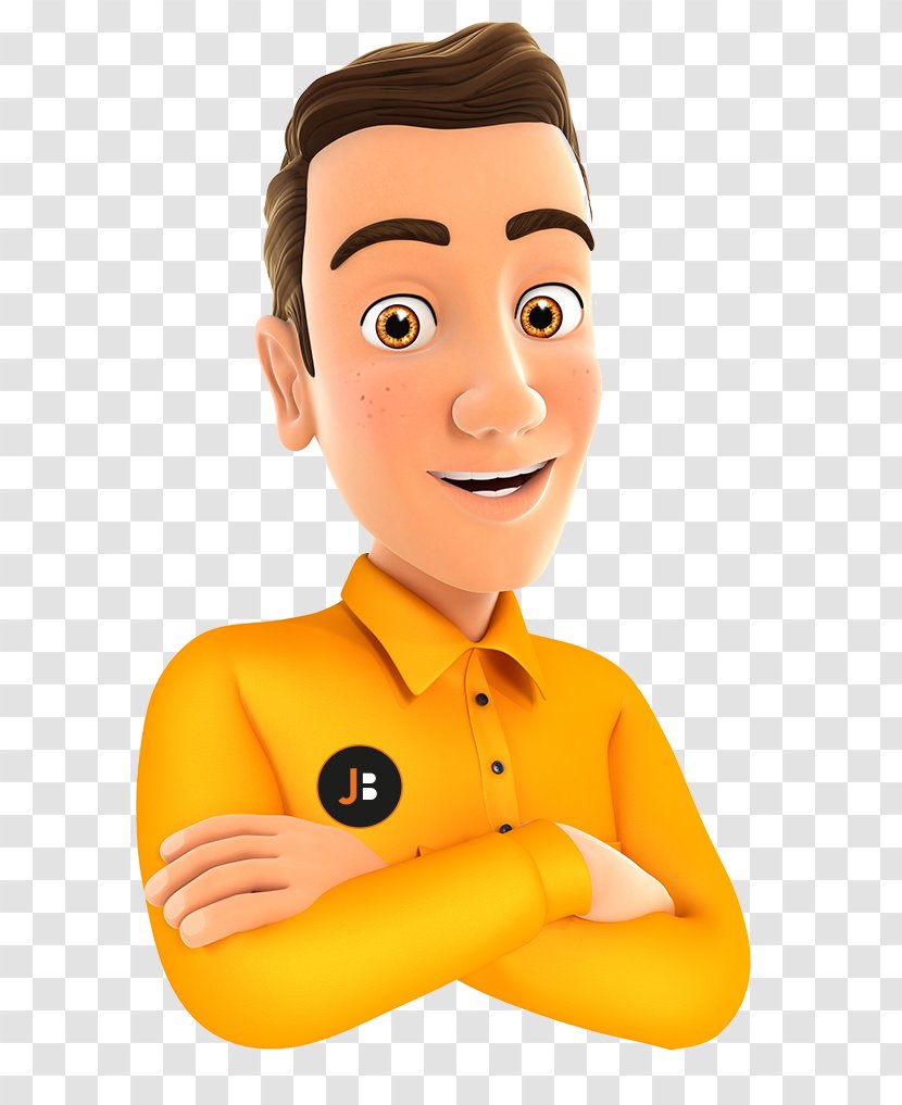 Cartoon Yellow Animated Animation Gesture - Smile - Finger Transparent PNG