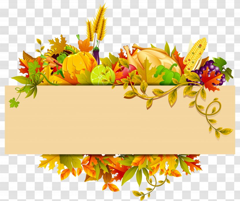 Harvest Autumn Thanksgiving Clip Art - Cut Flowers - Decor Clipart Transparent PNG