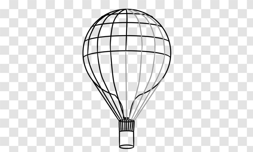 Hot Air Balloon Line Art Drawing Pencil - Black And White - Hand Drawn Dividing Transparent PNG