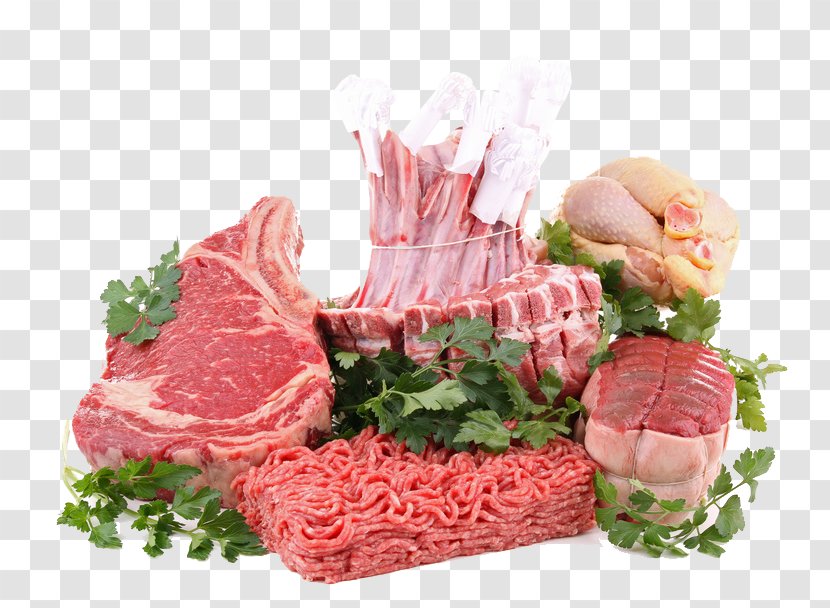 Raw Meat Food Butcher Poultry - Cartoon Transparent PNG