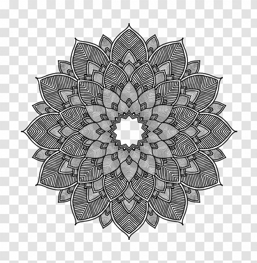 Mandala Meditation Printing Shape - Round Transparent PNG