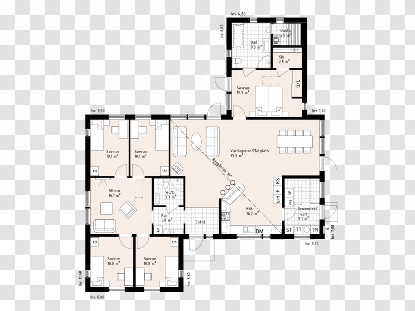House Floor Plan Myresjöhus AB Square Meter Transparent PNG