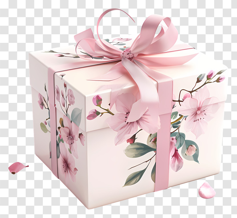 Mothers Day Gift - Beautiful Floral Gift Box Transparent PNG