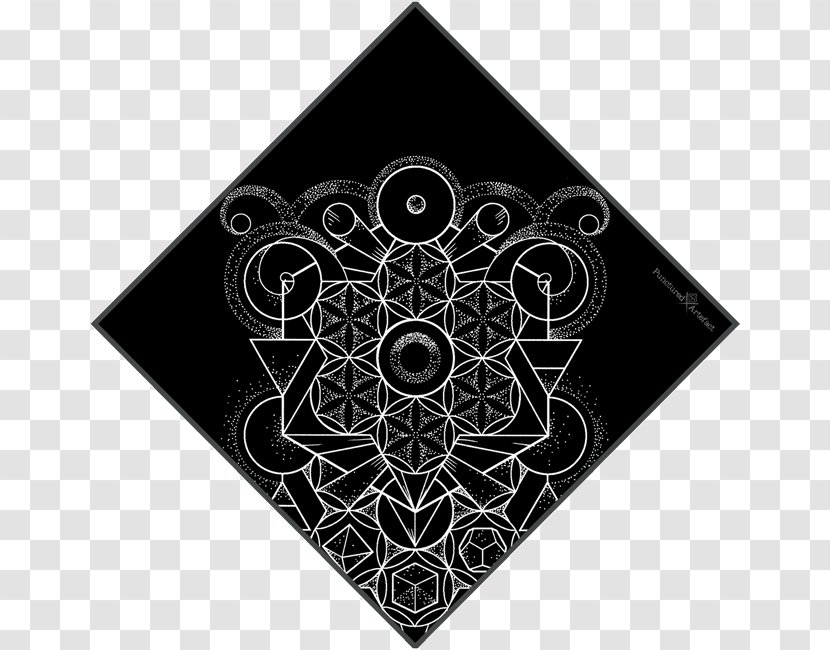 Sacred Geometry Circle Symbol Art - Ink Shading Material Transparent PNG