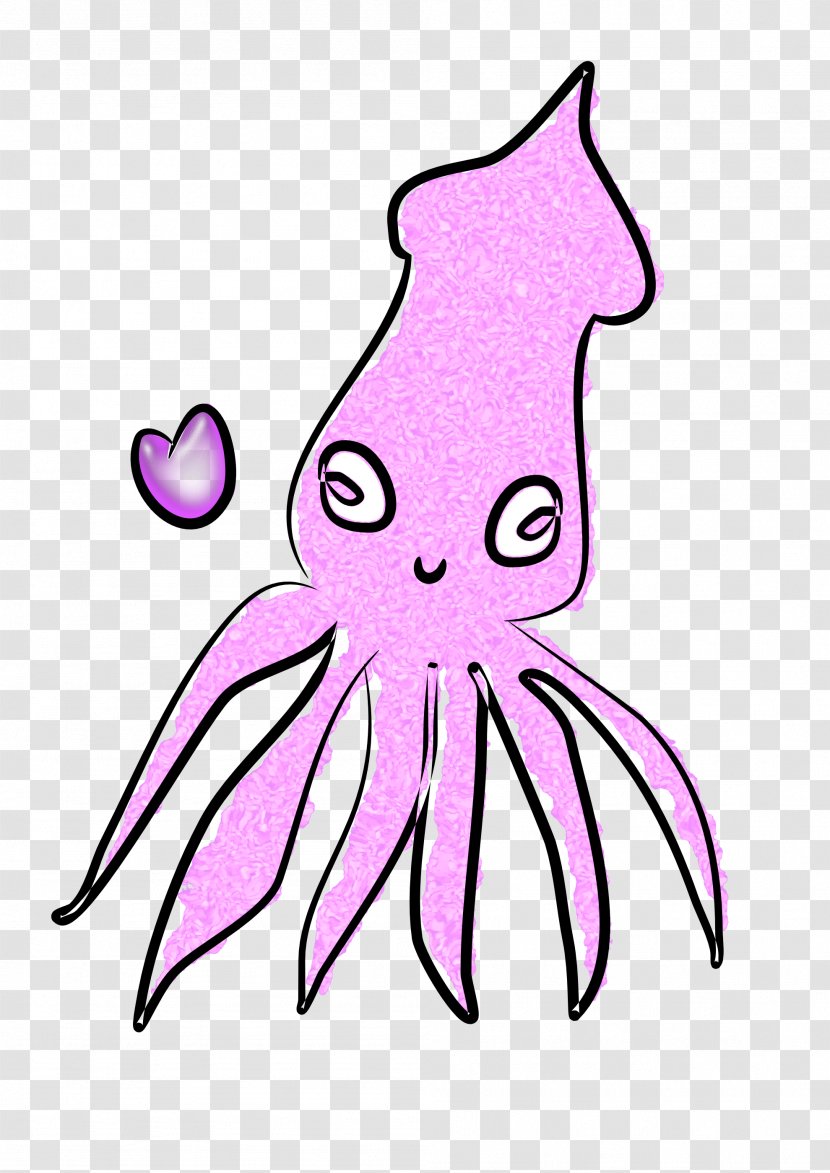 Squid As Food Clip Art - Flower - Silhouette Transparent PNG