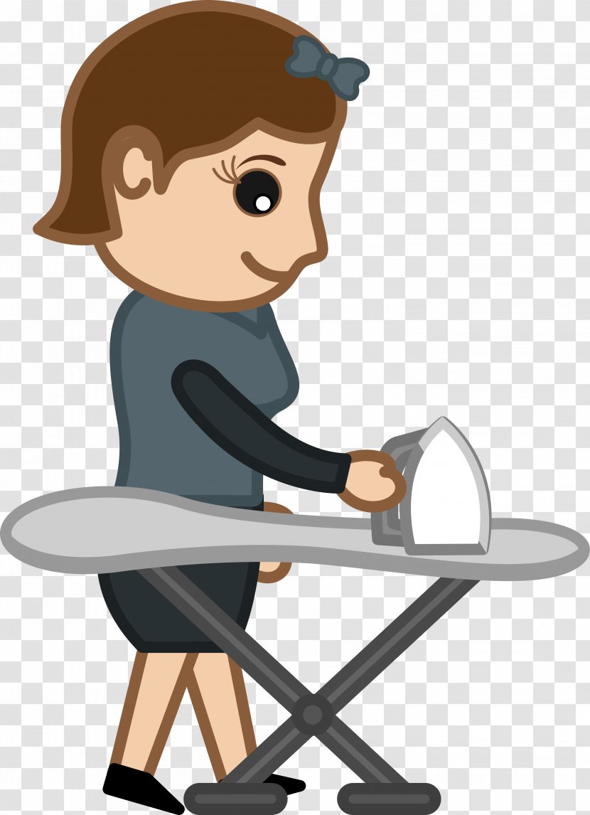 Clothes Iron Ironing Clothing Stock Photography - Sitting - Salesman Transparent PNG