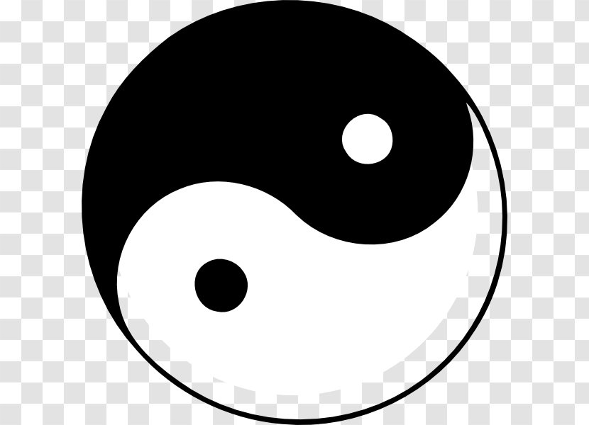 Black And White Yin Yang Clip Art Transparent PNG
