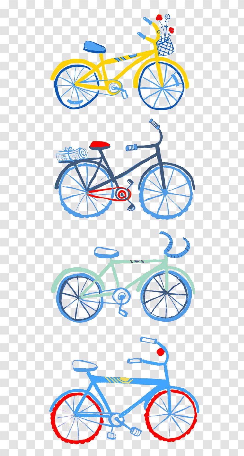 Bicycle Drawing Cycling Art Bike Illustration - Tandem Transparent PNG