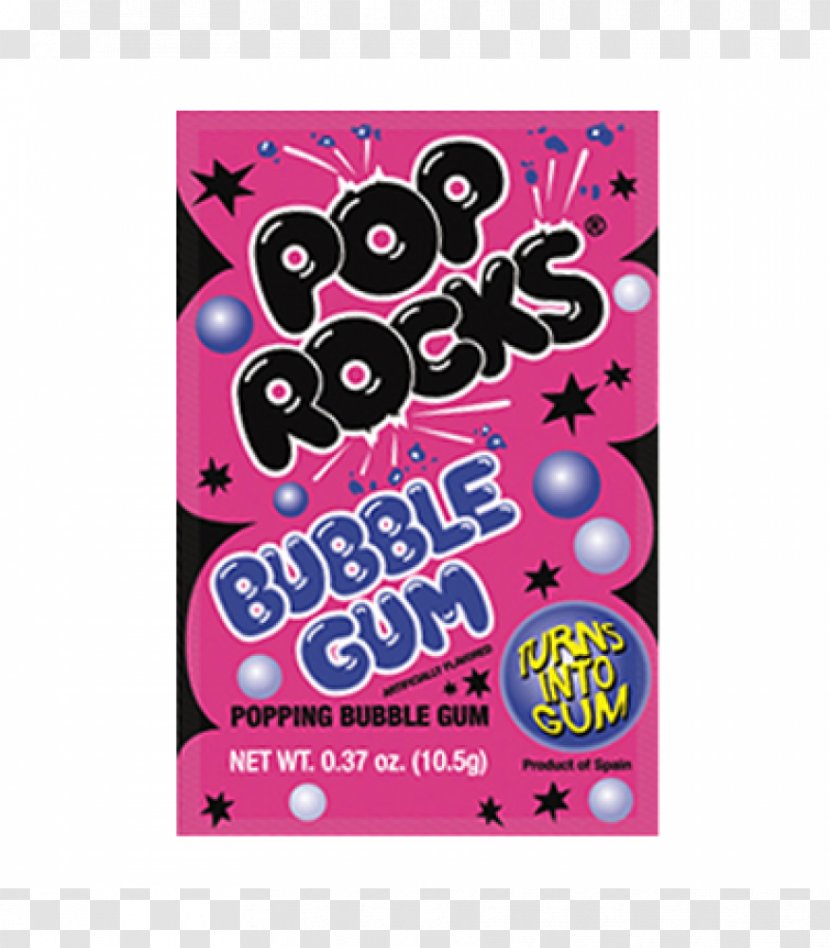 Chewing Gum Cotton Candy Pop Rocks Bubble - Pink Transparent PNG