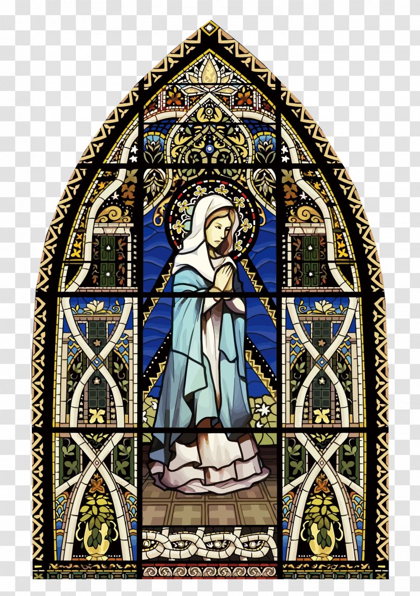 Stained Glass Window Church - Material - Vector The Of Transparent PNG