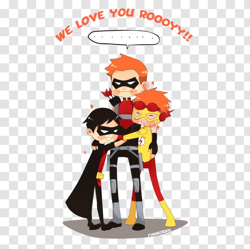 Roy Harper Wally West Dick Grayson Batman Robin - Young Justice Transparent PNG