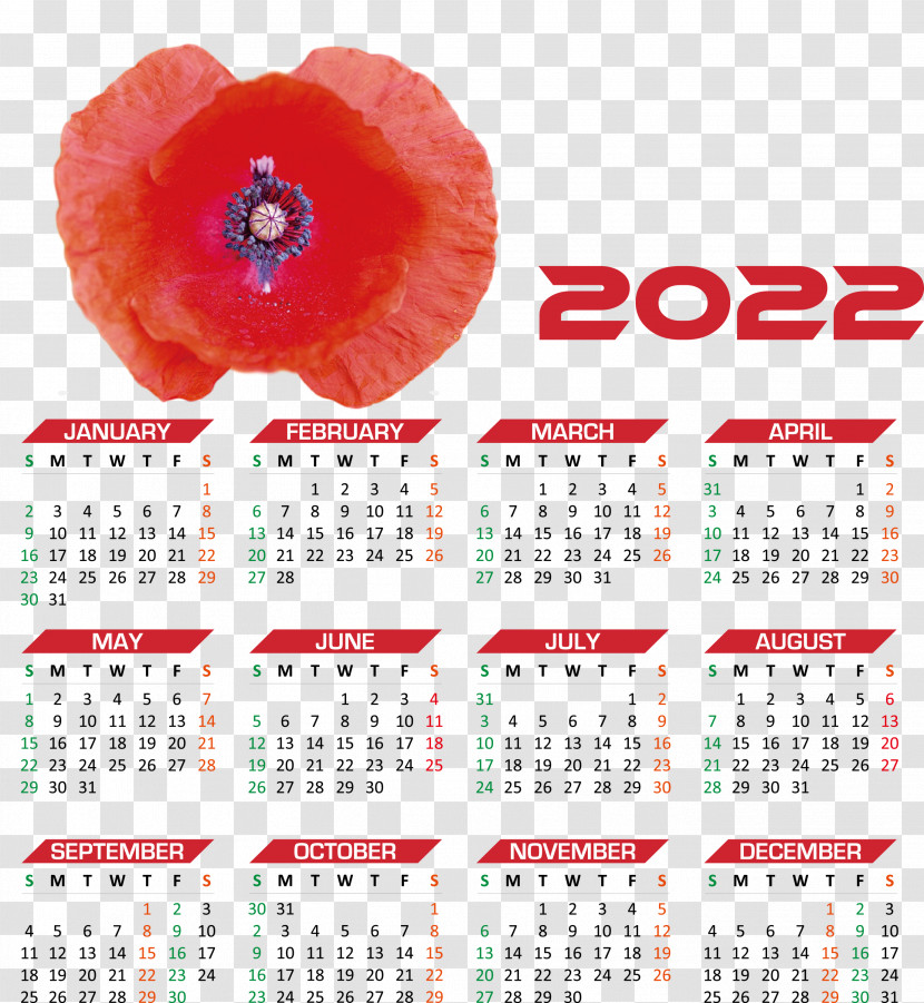 2022 Calendar Year 2022 Calendar Yearly 2022 Calendar Transparent PNG