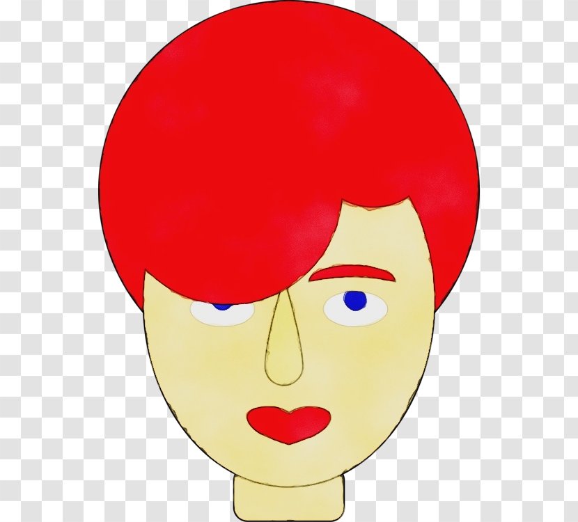 Face Red Cartoon Nose Facial Expression - Lip - Chin Transparent PNG