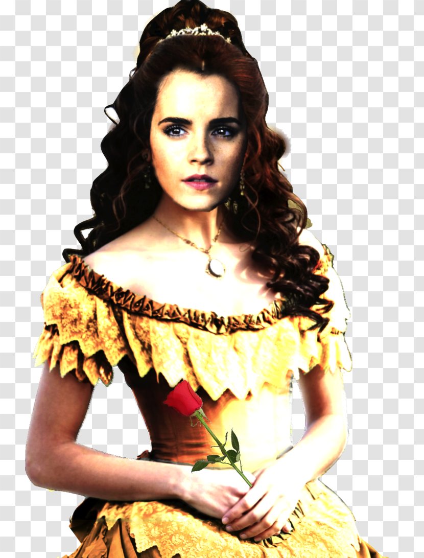 Emma Watson Beauty And The Beast Belle Rosaura Hermione Granger - Long Hair Transparent PNG