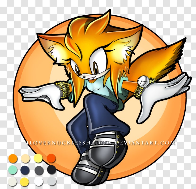Clip Art Illustration Product Fiction Character - Sonic Orange Fox Transparent PNG