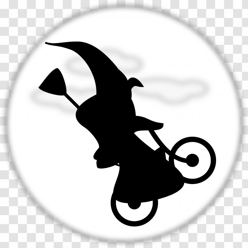 Witchcraft Clip Art - Silhouette - Bicycle Transparent PNG