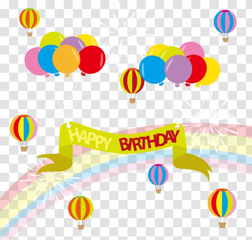 Balloon Ribbon Clip Art - Material - Vector Colorful Balloons Transparent PNG