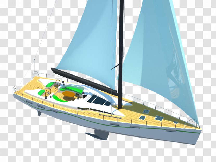 Dinghy Sailing Cat-ketch Scow Keelboat - Sail - Yacht Top View Transparent PNG