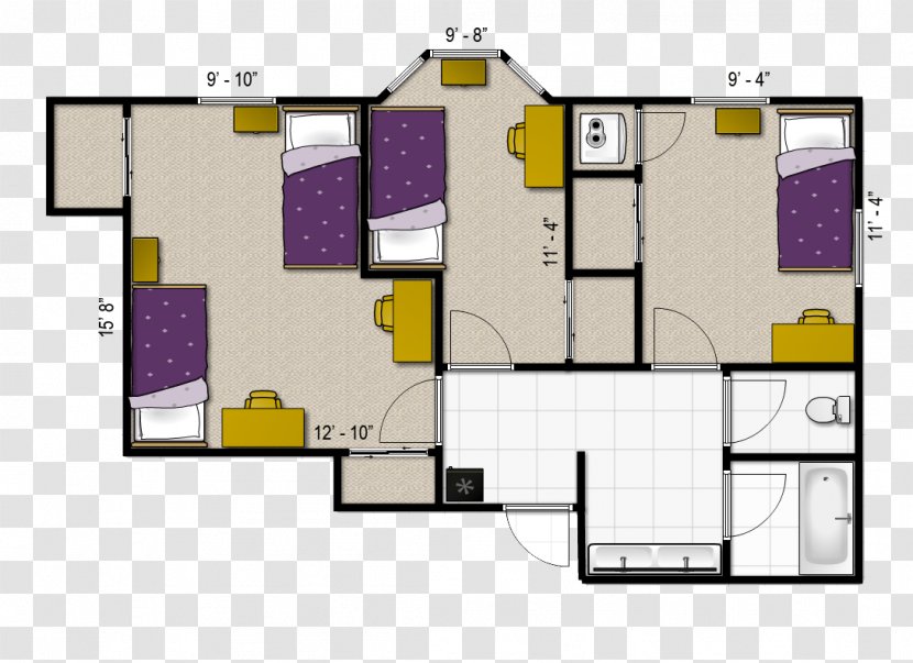 Floor Plan Architecture Property Square - Angle Transparent PNG