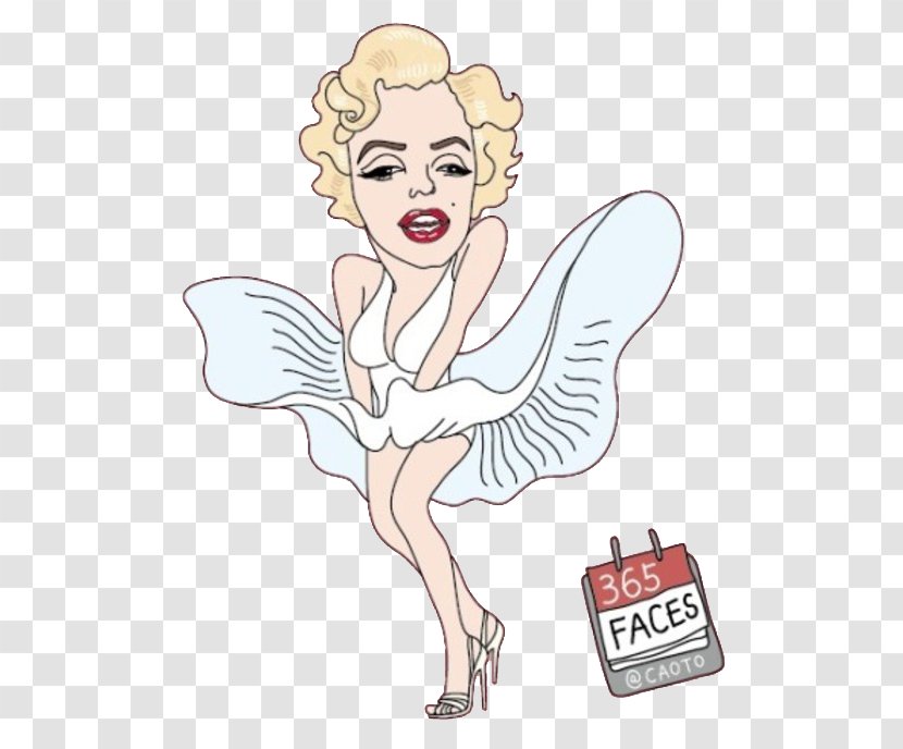 Marilyn Monroe Cartoon Caricature Illustration - Version Of Transparent PNG